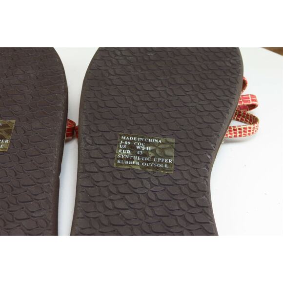 Reef Sz 11 M Orange Flip Flop Synthetic Women‎ Sandals - Picture 7 of 8